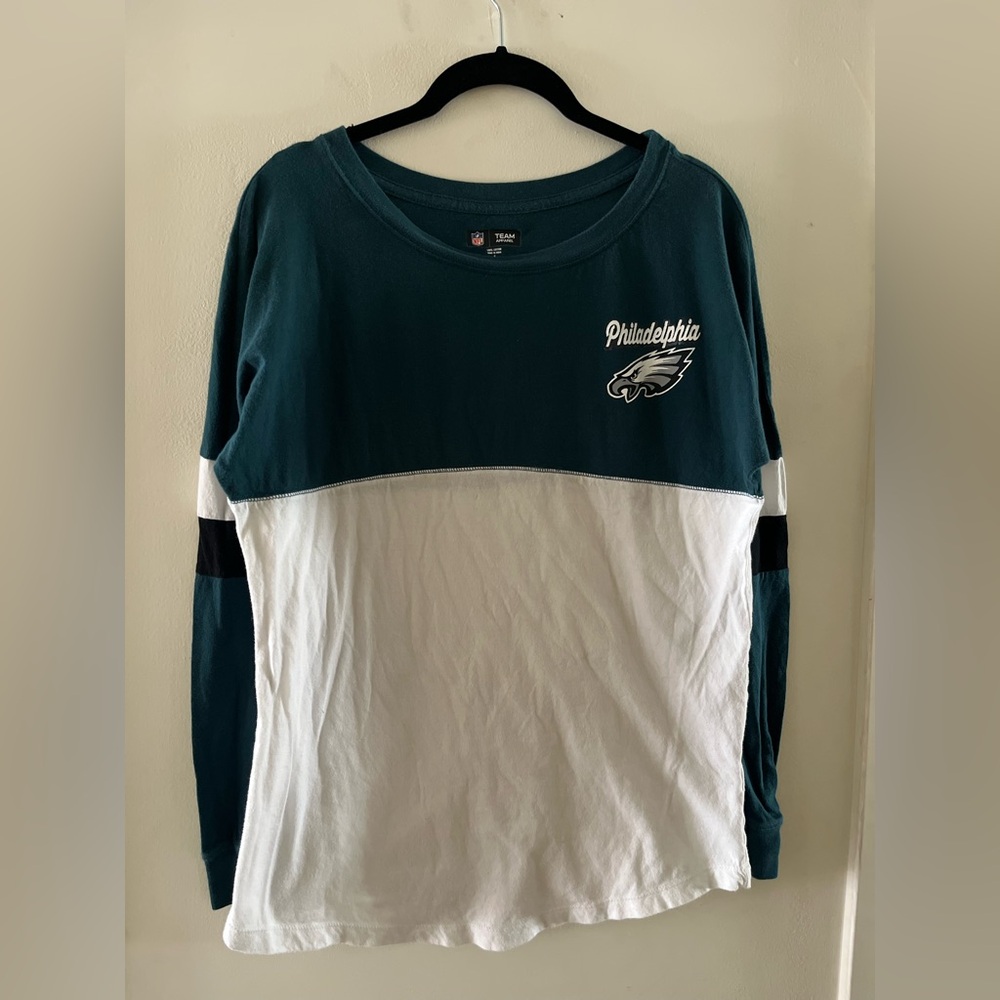 Team Apparel Women's Long Sleeve Tee - Teal, White, and Black